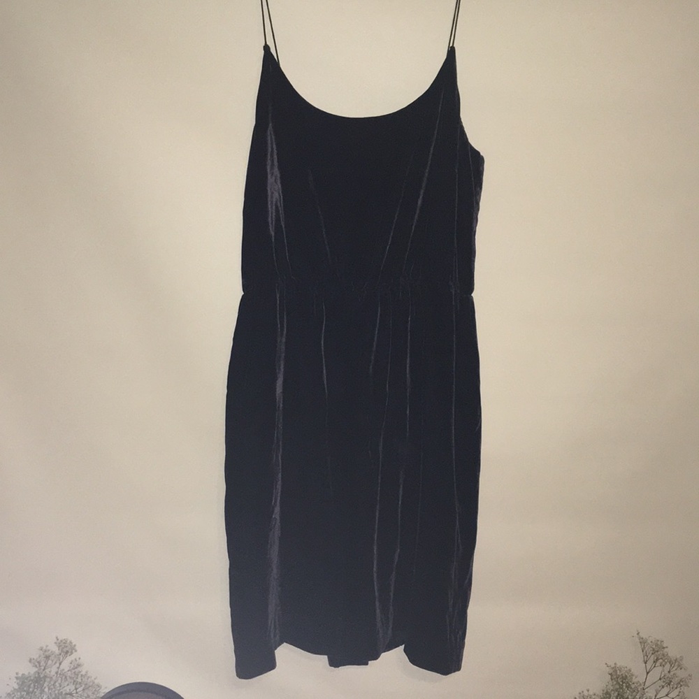 [J. CREW] Navy Velvet Dress